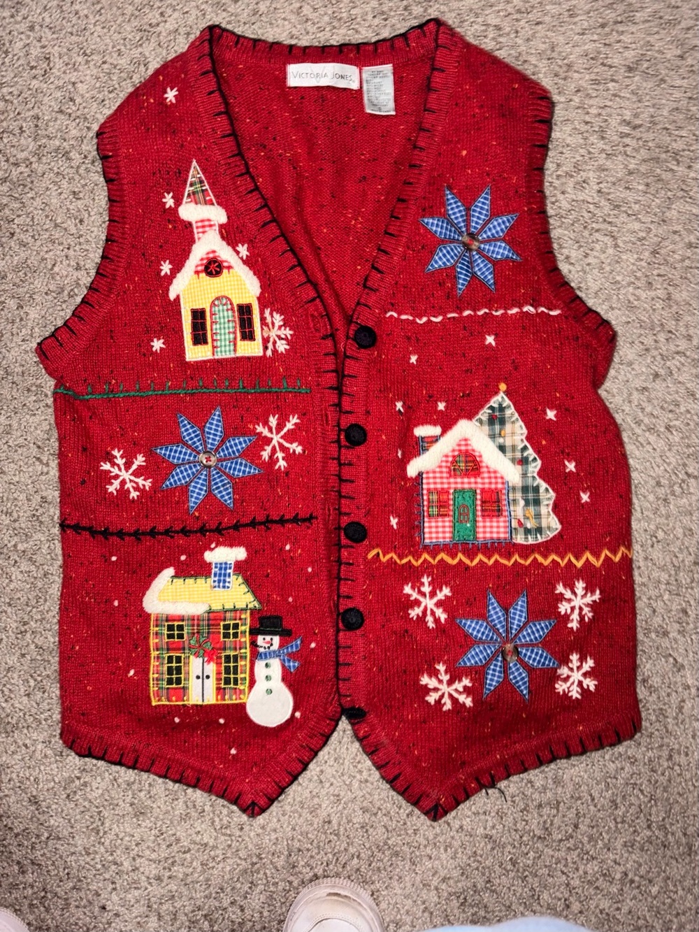 Red Festive Holiday Sweater Vest